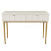 White Dressing Table Bedroom Chest Of Drawers Console Table with Metal Legs