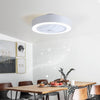 Modern Ceiling Fan Light LED Dimmable Chandelier with Remote Living Room Bedroom