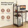 Study Writing Desk 100cm Home Office Computer Desk w/storage-Coffee