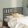 Bed Headboard Grey 166x4x100 Solid Wood Pine J7R5