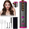 Auto Rotating Cordless Hair Curler Portable Adjustable Temp Time Fast Heat Curli