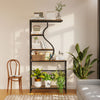 180cm Freestanding 5-Tier Laddered Bookcase Wood Shelving Home Display Shelf