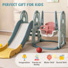 Toddler Indoor Activity Playground 4 in 1 Kids Slide Playset with Climber