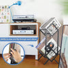 2-Tier Metal Vinyl Record Stand Storage Display Rack Desktop/Bookshelf 160 LPs