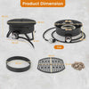 Portable Outdoor Propane Fire Pit Small Round Fire Bowl Camping