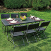 Outdoor Camping Picnic Table Set Portable Folding Garden Pub Table Bench Chairs