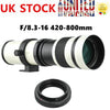 Camera MF Super Telephoto Zoom LENS F/8.3-16 420-800mm T Mount For CANON EF LENS