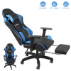 Gaming Chair Leather Racing Office Executive Recliner with Leg Rest Massage