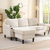3 Seater Sofa Corner Sofa Sectional Sofa Couch with Reversible Chaise Beige