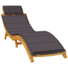 Loungers 2 pcs, Recliner Garden Chair for Outdoor, Sunbed with Dark Grey U8W3