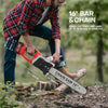 16'' Cordless Chainsaw 2 Battery Electric Saw Handheld Wood Cutting Tree Branch