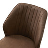 2X Brown Faux Leather PU Dining Chairs Dining Room Cafe Kitchen Chairs Furniture