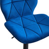 2x Blue Velvet Breakfast Bar Stools Swivel Gas Lift Chairs Kitchen Pub Chair