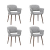 2Pcs Upholstered Kitchen Chairs w/ Hollow Back Dining Room Armrest Side Chairs