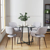 Round Tempered Glass Dining Table 2-4 Seater Living Room Kitchen Dinner Table UK