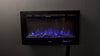 2025 TRUFLAME™ 36 INCH WIDE LED FLAMES BLACK GLASS WALL MOUNTED ELECTRIC FIRE