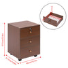 3/5 Drawer Mobile Filing Cabinets Printer Stand Pedestal Lockable Office Cabinet