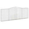 Arched Gabion Baskets 4 pcs 400x30x140/160 cm Galvanised Iron