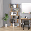 White Wooden S Shape Storage Display 6 Shelves Room Divider Unit Chest Bookshelf