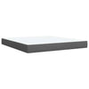 Box Spring Bed with Dark Grey 180x200 Fabric T1H8