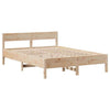 Bed Frame with Headboard 140x200 Solid Wood Pine V1H4
