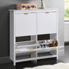 Shoe Storage Cabinet Cupboard 4 Door Hallway Organiser Compact Space Saver