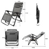 Super Width 63CM 200KG Zero Gravity Chair Folding Lounge Beach Outdoor Square