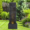 Rustic Electric Garden Water Feature Statue W/Led Light Outdoor Water Fountain