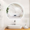 Half Circle LED Bathroom Mirror w/ Touch Switch & 3-Color Lights