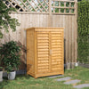Wooden Shed Storage Cabinet Waterproof Garden Tool Shed Door Container Cupboard
