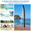218CM Outdoor Solar-Heated Shower Adjustable Temperature Freestanding Shower