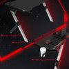 Computer Gaming Desk PC Table Metal Frame w/ LED Light Cup Holder Headphone Hook