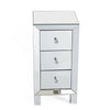 Mirrored Furniture Glass Bedside Cabinet Table With Drawer Bedroom New