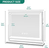 Vanity Mirror on Stand with LED Lights Hollywood Dressing Table Make Up Mirrors