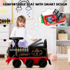 COSTWAY Kids Ride On Train Electric Ride On Toy with 16 Pieces Tracks-Black
