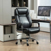 Ergonomic Office Chair Heavy Duty Faux Leather Adjustable Height Tilt Home Black