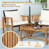 4Pcs Outdoor Rattan Patio Sofa Set Garden PE Wicker Chair Table Set w/Cushions