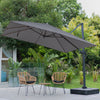 3M Garden Patio Roma Sun Parasol Banana Cantilever Outdoor Yard Hanging Umbrella