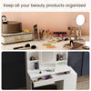 Dressing Table With 6 Drawers LED Mirror Set Makeup Desk Vanity Table Bedroom UK