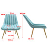 Tiffany Blue Velvet Armchair Stripe Accent Chair Lazy Sofa Seat Gold Metal Legs