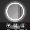 Round Bathroom Mirror with Bluetooth 3 LED Lights Illuminated Demister