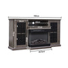 Electric Fireplace Set w/ TV Stand Fire Log Stove Unit Cabinet 3 Color LED Flame