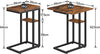 C Shaped Side Table Foldable Coffee Table Bedside Table 39 x 26 x 64 cm