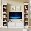 Tribesigns Corner Bookshelf, 5 Tier Narrow bookcase with storage, Wooden Oak