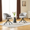1PC 360° Swivel Dining Chair Chenille Upholstered Seat Kitchen Chair Grey