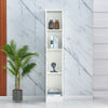 Modern Bathroom Tall Cabinet with Storage Shelf&Door Corner Shelf Bookshelf