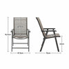 Garden Patio Furniture Set Outdoor Brown 4 6 Seat 150cm Table and Folding Chairs