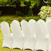 100PCS Stretch Spandex Folding Chair Covers Repeated Usage Ivory Color Formal