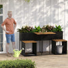 Patio Furniture Set with Raised Garden Bed Garden Planter Table