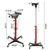 Hydraulic Transmission Jack Gearbox Swivel Mobile Adjustable Height 0.5 Tonne